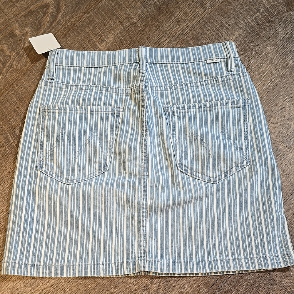 Striped Denim Skirt